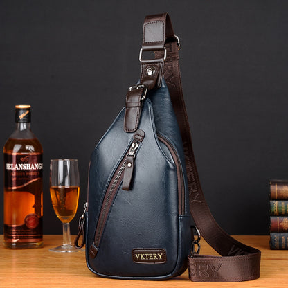 Weiketrey chest bag men's crossbody bag Korean style shoulder bag travel casual bag small cross-body outdoor men's bag 