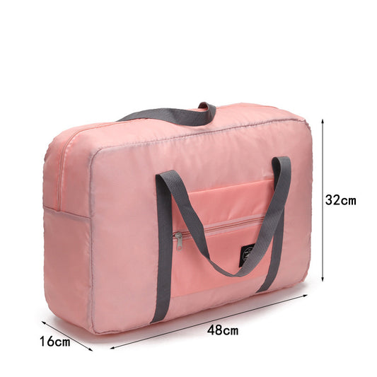 Korean second-generation folding bag, travel airplane bag, large-capacity moving packing bag, portable hand-held travel bag, wholesale 