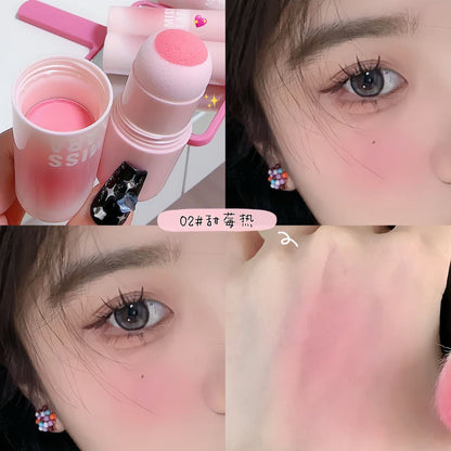 2024 Mirror Stick Blush Stick ပန်းရောင် Vitality Girl Whitening Pure Desire ချစ်စရာ Blush Korean Matte Cheeks 