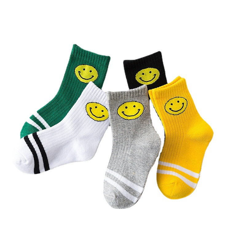 Children's socks cotton breathable baby socks medium tube men's and women's baby socks medium and large children's autumn and winter cotton comfortable and warm 