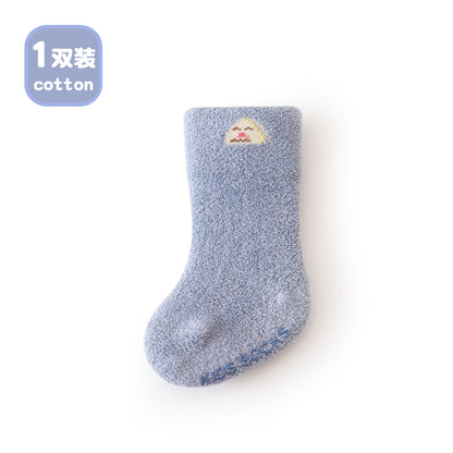 23 autumn and winter thick warm baby socks non-slip baby floor socks newborn socks a class children's socks