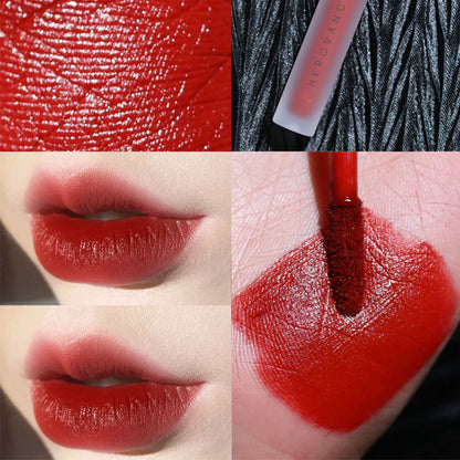 HERORANGE Twilight Lip Glaze matte velvet matte easy to color long-lasting whitening affordable student lipstick 