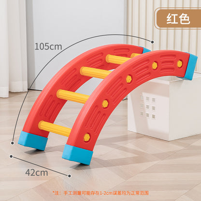 Outdoor sensory integration training equipment kindergarten 1/4 round indoor household children's body intelligence training plastic single-plank bridge 