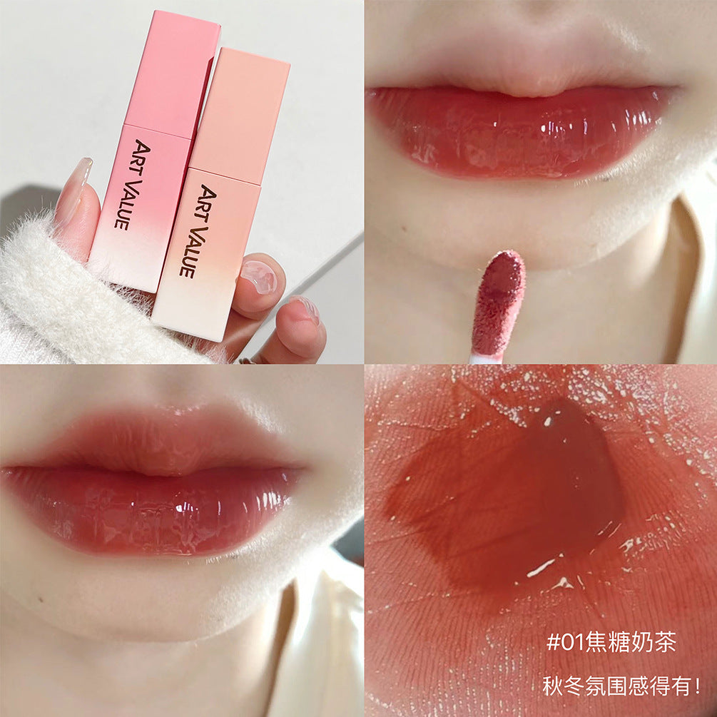 Art Value 6-color mirror-like water-gloss lip glaze whitening lipstick color versatile student affordable makeup cross-border 