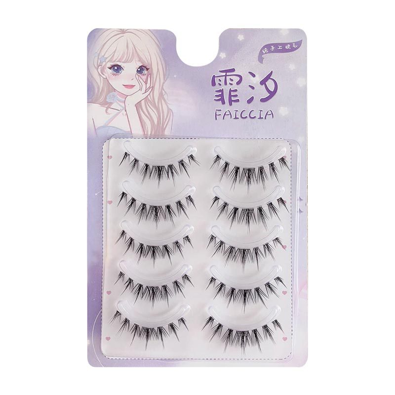 Feixi American sweetheart pagoda wheat false eyelashes for women natural simulation super soft one piece pure desire comic eyelashes 