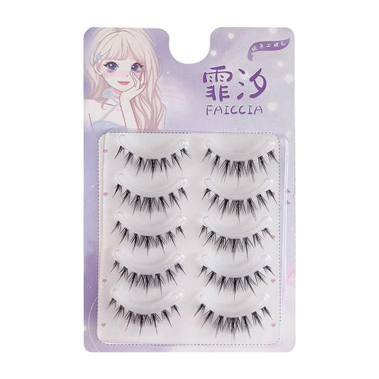 Feixi American sweetheart pagoda wheat false eyelashes for women natural simulation super soft one piece pure desire comic eyelashes 