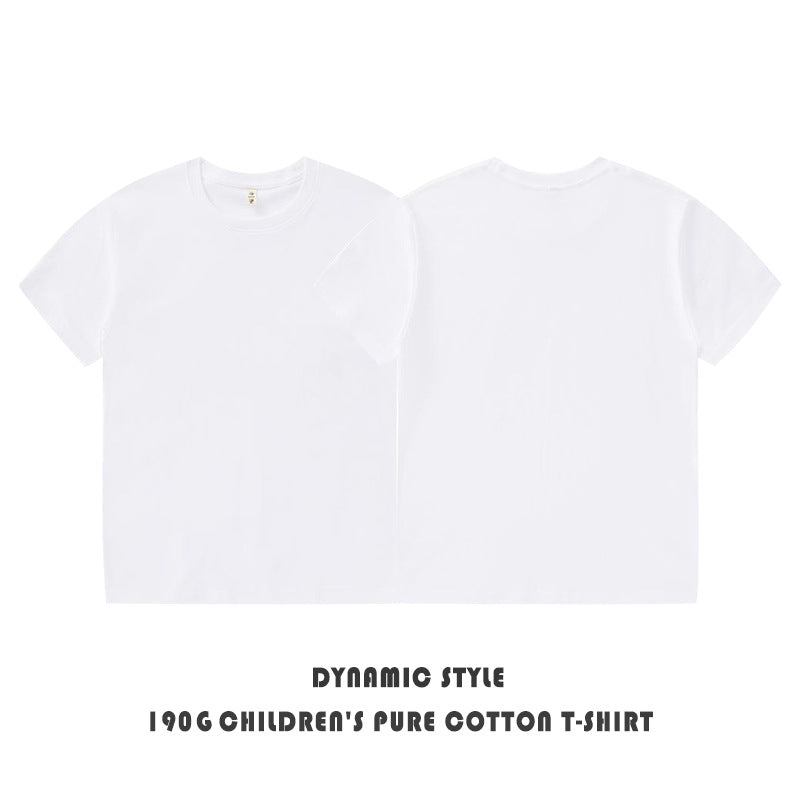 Boys and girls cotton short-sleeved T-shirt spring and autumn children's clothing baby children's tops bottoming shirt autumn clothes loose 