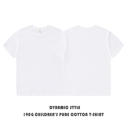 Boys and girls cotton short-sleeved T-shirt spring and autumn children's clothing baby children's tops bottoming shirt autumn clothes loose 