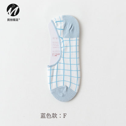 Invisible socks women's non-slip and shallow mouth spring and summer thin cotton Japanese summer women's socks boat socks women 