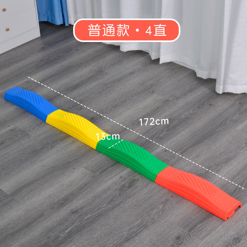 Children's toy single-plank bridge balance wood indoor home sensory integration training equipment kindergarten foot tactile balance board 