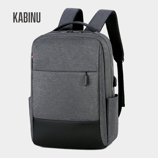 Kabinu business backpack contrasting color Oxford cloth outdoor travel backpack logo middle school student school bag USB charging 