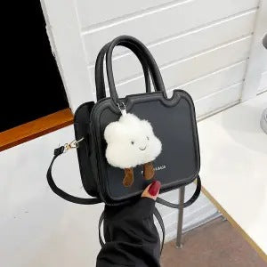 Hand-held biscuit bag female 2022 new trendy fashion Korean small square bag niche all-match ins shoulder Messenger bag 