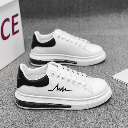 Air cushion white shoes men's 2022 spring new all-match men's sneakers students thick bottom increase trend 8903 