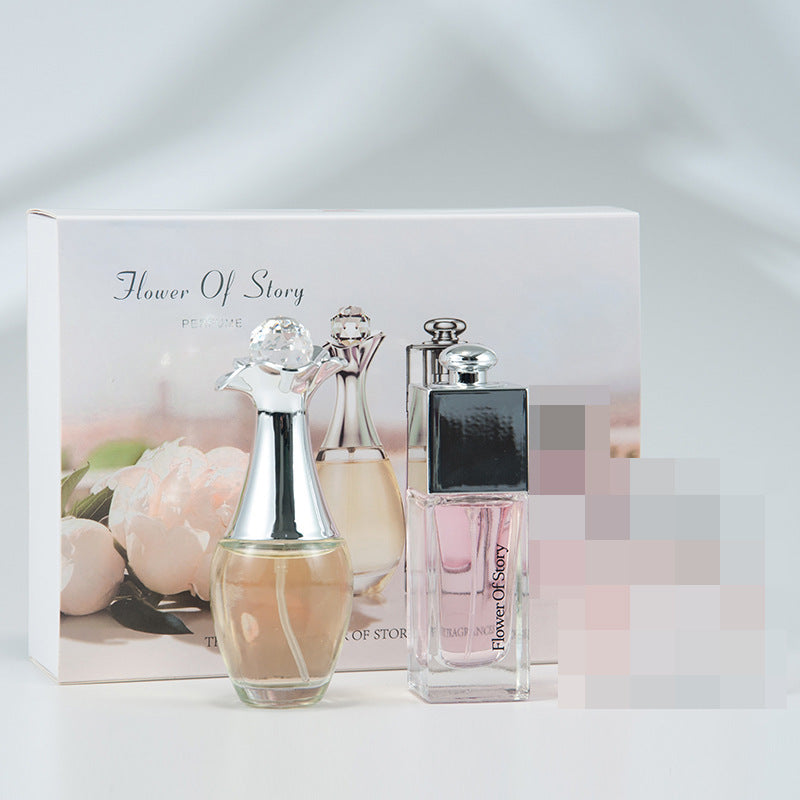 Perfume women's three-piece set long-lasting light fragrance fresh perfume set box cross-border niche women's perfume gift box wholesale 