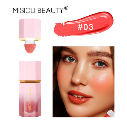 MISIOU BEAUTY နယ်စပ်ဖြတ်ကျော် အလှကုန် အရည် blush eye shadow contouring နေလောင်ခံ အမျိုးသမီး facial rouge watercolor မိတ်ကပ် 