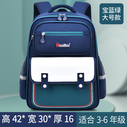 New style primary school students boys and girls large-capacity 1-6 grade schoolbag to reduce the burden waist protection 6-12 years old British backpack 