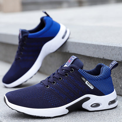 Shoes men's 2023 new foreign trade men's shoes breathable lace-up running shoes Korean version of light casual sports shoes men 