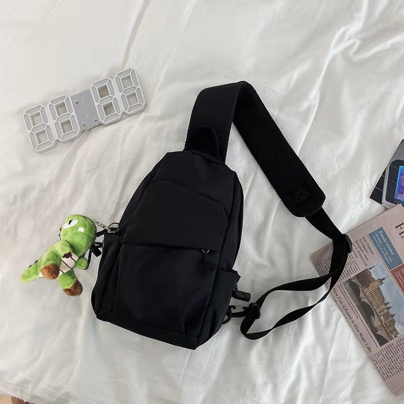 Messenger bag men's chest bag Korean version all-match single shoulder bag men's casual bag men's bag hip-hop student small backpack female trendy brand 