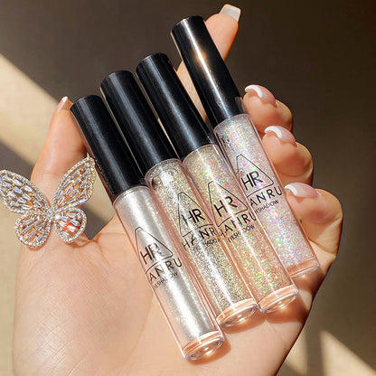 Han Ruxing Diamond Charming Eyes Streaming Eyeshadow Liquid Pearlescent Glitter Tear Makeup Eyeshadow Liquid Waterproof Not Easy to Take Off Eye Makeup Brightening Liquid 