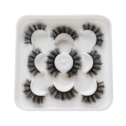 dingsen false eyelashes factory cross-border stable supply of explosive hair, a total of 5 pairs of messy thick eyelashes 