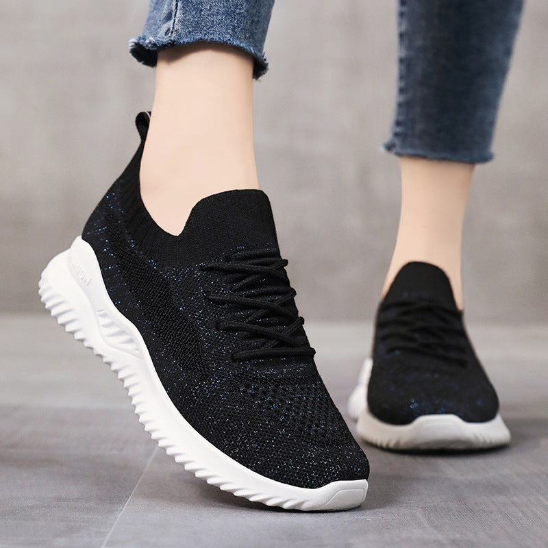 Women's Shoes 2023 New Casual Shoes Breathable Lightweight Mother Shoes Factory Direct Selling Agent Cross-border Sports Shoes Women 