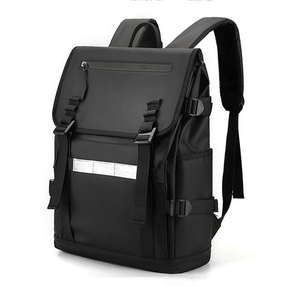 Kabinu casual backpack reflective strips Oxford cloth business computer bag middle school student school bag simple outdoor backpack 