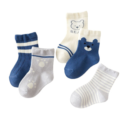 2023 Manufacturer's Children's Socks Spring, Autumn and Winter New Men's and Women's Japanese and Korean Cartoon Cute Combed Cotton Baby Baby Socks 