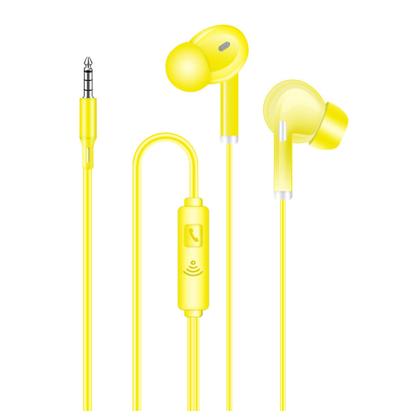 Baitong BET-11 ရောင်စုံ Intelligent Noise Canceling In-Ear 3.5mm Stereo Bass Headphones ဂျုံဝိုင်ယာထိန်းချုပ်မှုစက်ရုံနှင့်အတူ