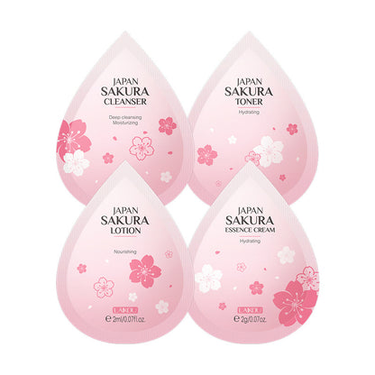 LAIKOU Japanese Sakura 4-pack 2g single-pack skin care product set small package cross-border manufacturer supply 