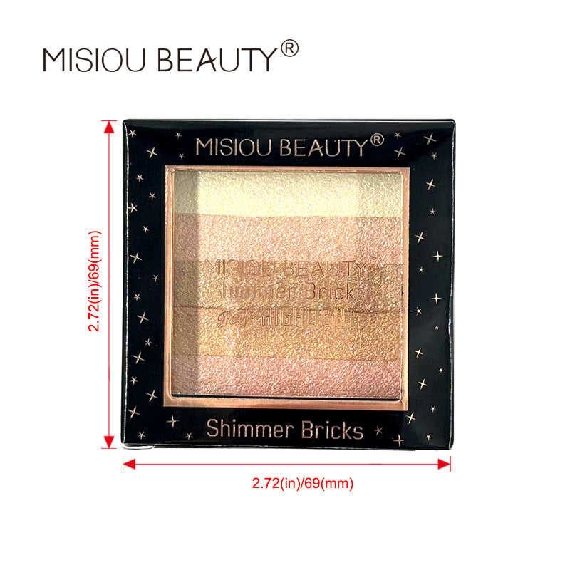 MISIOU BEAUTY နယ်ခြားငါးရောင်အစင်း pearlescent gradient eyeshadow palette တောက်ပသော pearlescent eyeshadow လက်ကား