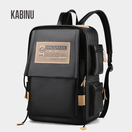 Kabinu new backpack PU backpack computer bag outdoor travel bag middle school student school bag trendy work commuting 