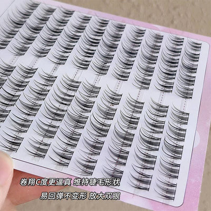 Feixi rabbit false eyelashes LC type segmented hair flu single cluster grafted eyelashes natural daily simulation comfortable 