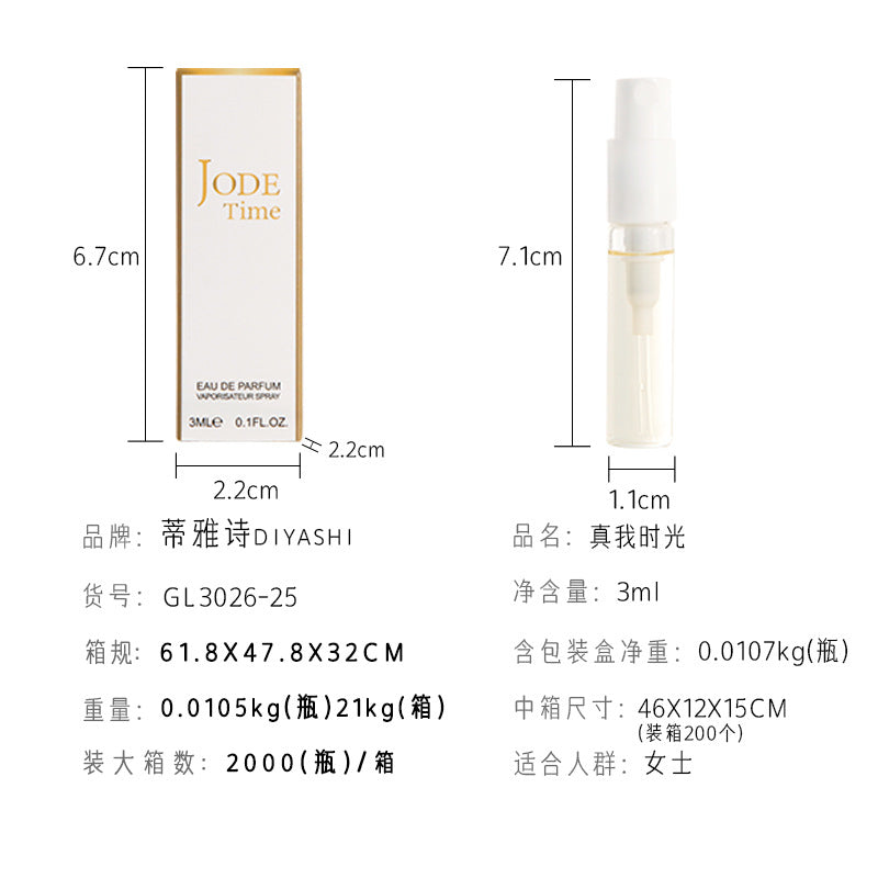 Internet celebrity with the same fragrance 3ml trial perfume women's perfume q version test tube perfume sample wholesale replacement for big-name perfume 