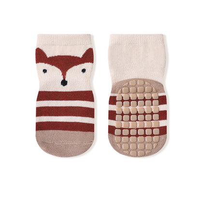 Spring and autumn floor socks baby glue non-slip children's floor socks baby toddler socks type A medium tube cotton socks 