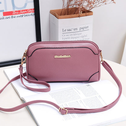 Guangzhou 2023 new women's diagonal bag casual middle-aged mother bag solid color large capacity shoulder bag shopping small bag 