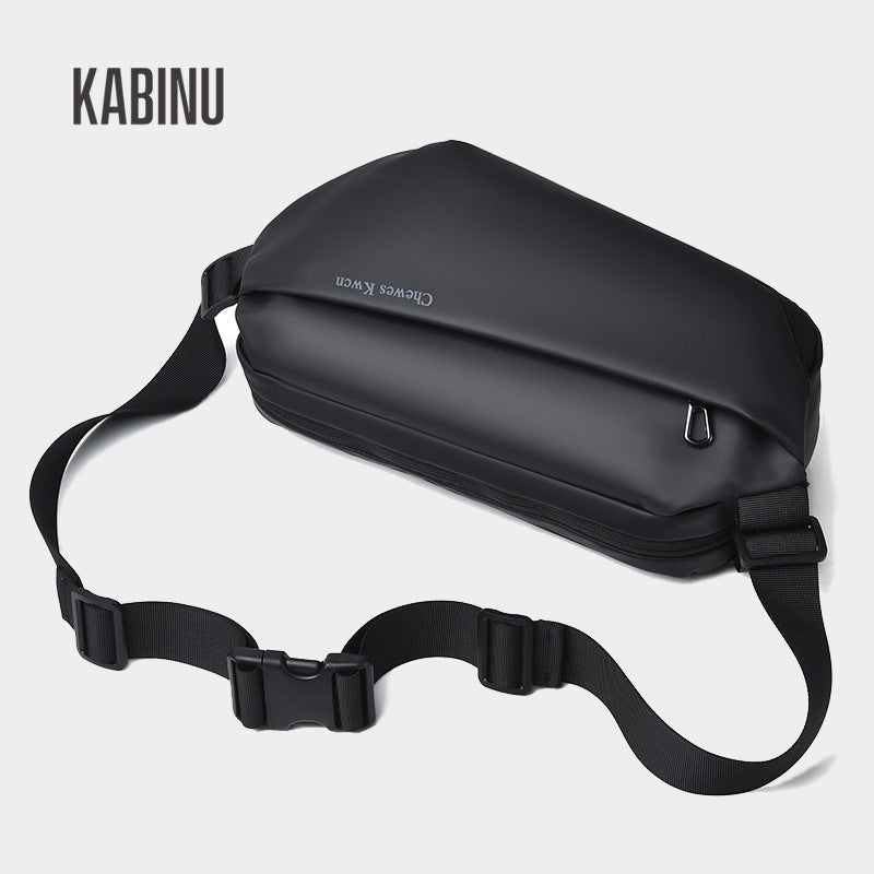 Kabinu casual chest bag, outdoor membrane waterproof shoulder bag, lightweight and wear-resistant student cross-body bag, practical mobile phone bag 