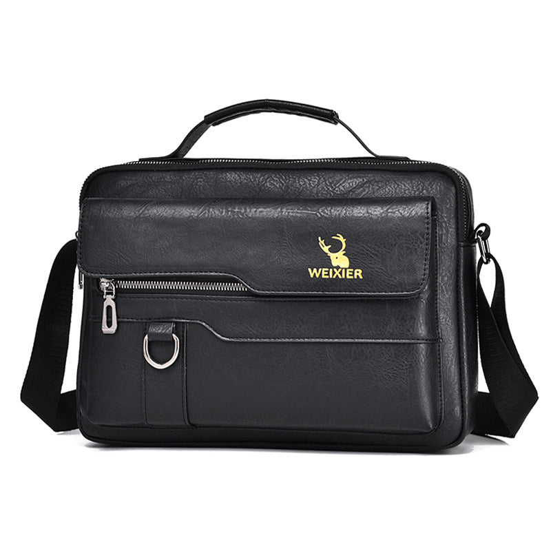 Messenger bag men's shoulder bag retro leather vertical portable business men's casual leather bag shoulder bag men's bag