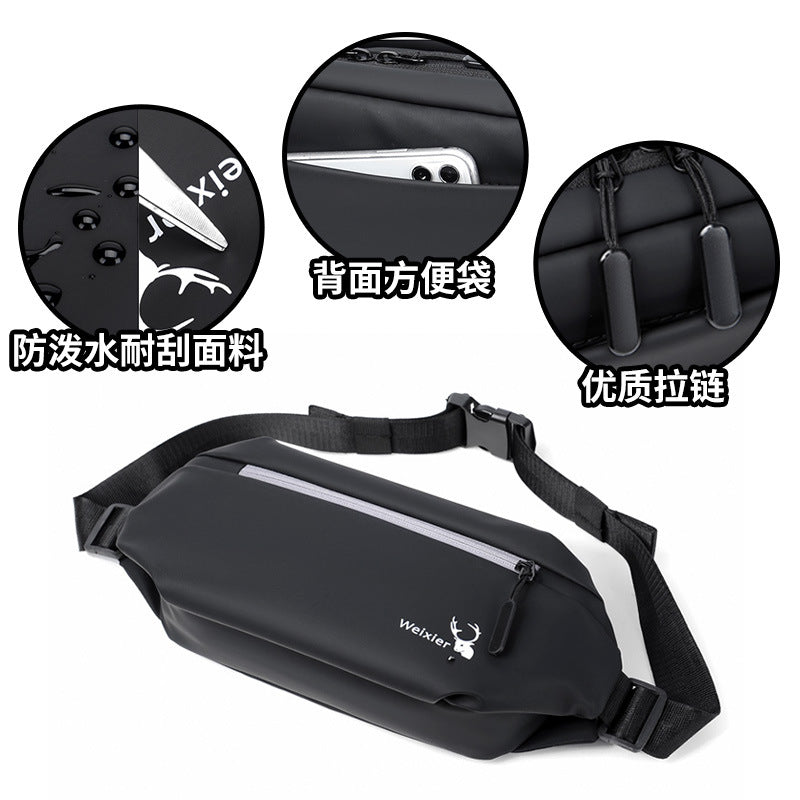 Mobile Phone Waist Bag Men's Messenger Bag Multifunctional Men's Waterproof Waist Bag Tactical Chest Bag Casual Men's Shoulder Bag