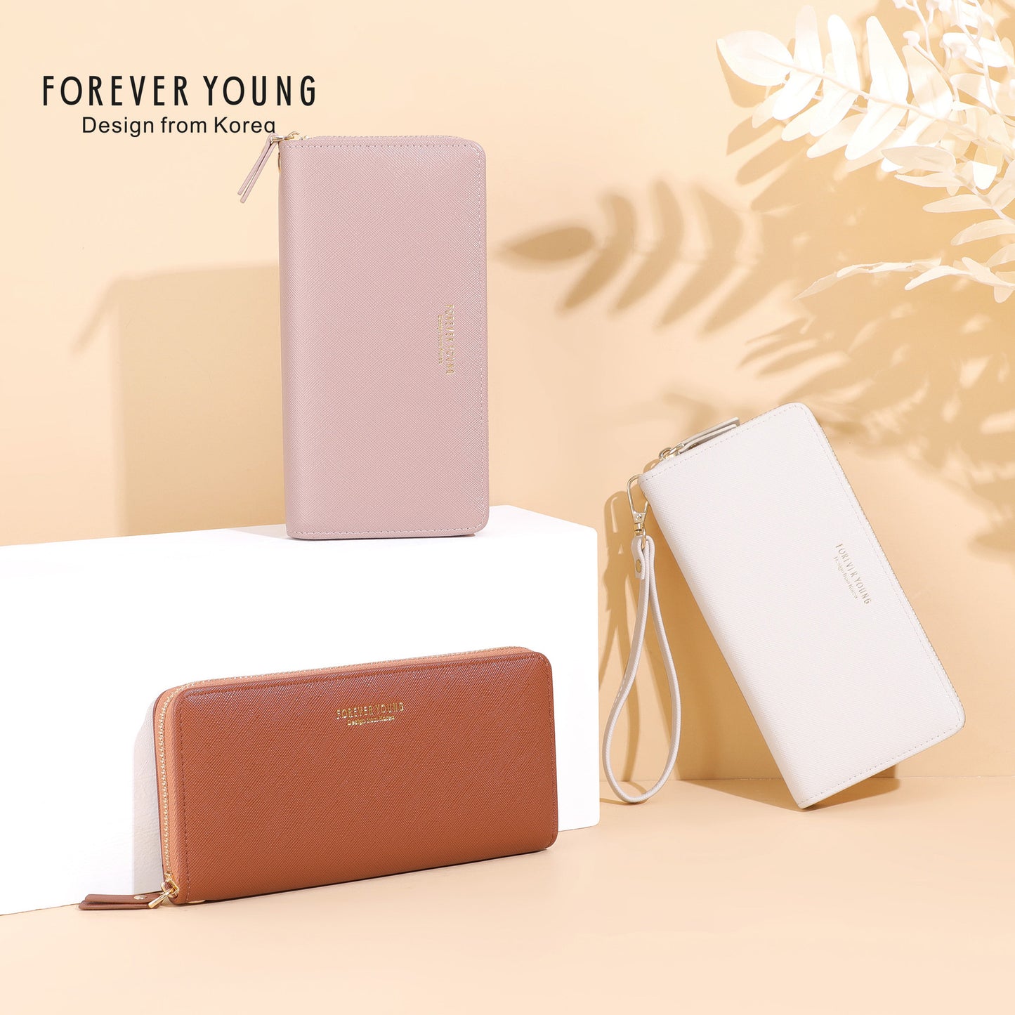 Forever Young Wallet Feminine Clutch Versatile Fashion Long Mobile Phone Wallet Anti-Scratch Wallet 