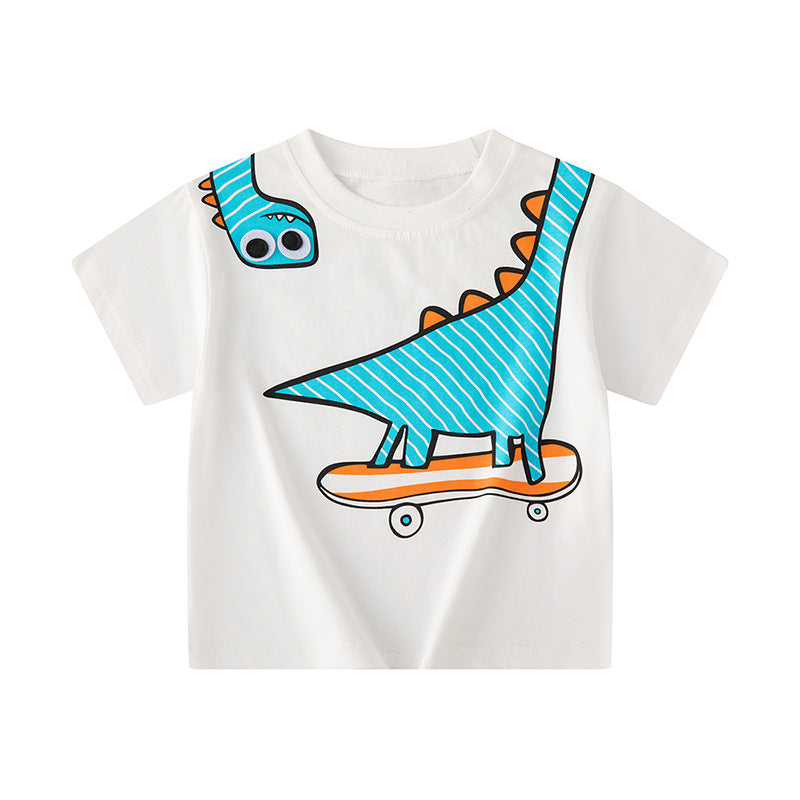 betop children's clothing summer new style cartoon Korean version children's short-sleeved T-shirt boy baby clothes bottoming shirt cross-border supply 