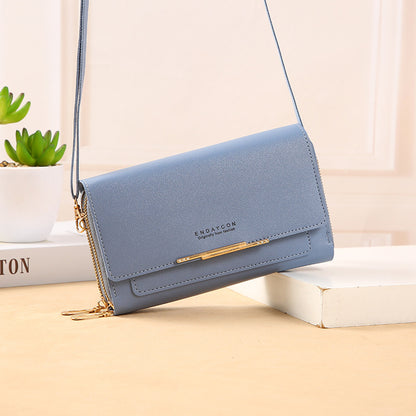 2022 new women's wallet Korean version large-capacity multi-functional shoulder bag mid-length clutch bag coin purse 