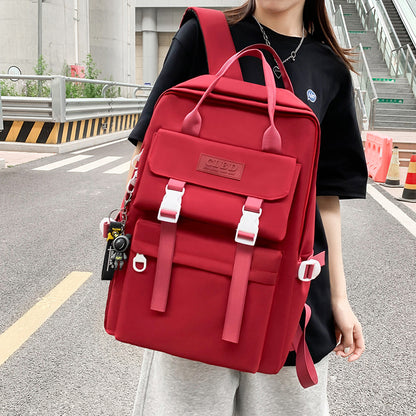 Women's Backpack 2023 Women's New Street Trend Simple Computer Bag Large Capacity Travel Backpack Wholesale 