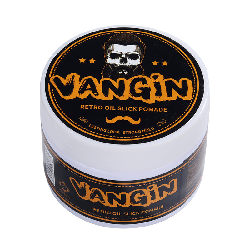 Factory direct sales skull retro head oil hair wax big back head oil head cream hair mud moisturizing styling for men 