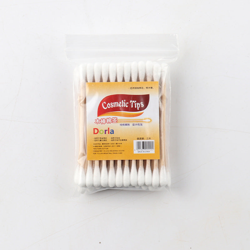 Bagged and boxed double-ended wooden swab cotton swabs for shopping malls and supermarkets disposable makeup cleaning tampon swabs manufacturers wholesale 