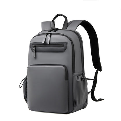 New high-end backpack business simple men's backpack PU three-dimensional casual commuter computer bag 15.6 inches 