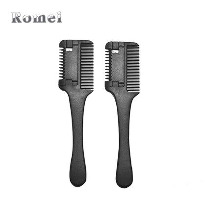 Hairdressing tool dual-purpose hair shaving comb, hair thinning portable hair shaving knife, stainless steel blade hair shaving comb 