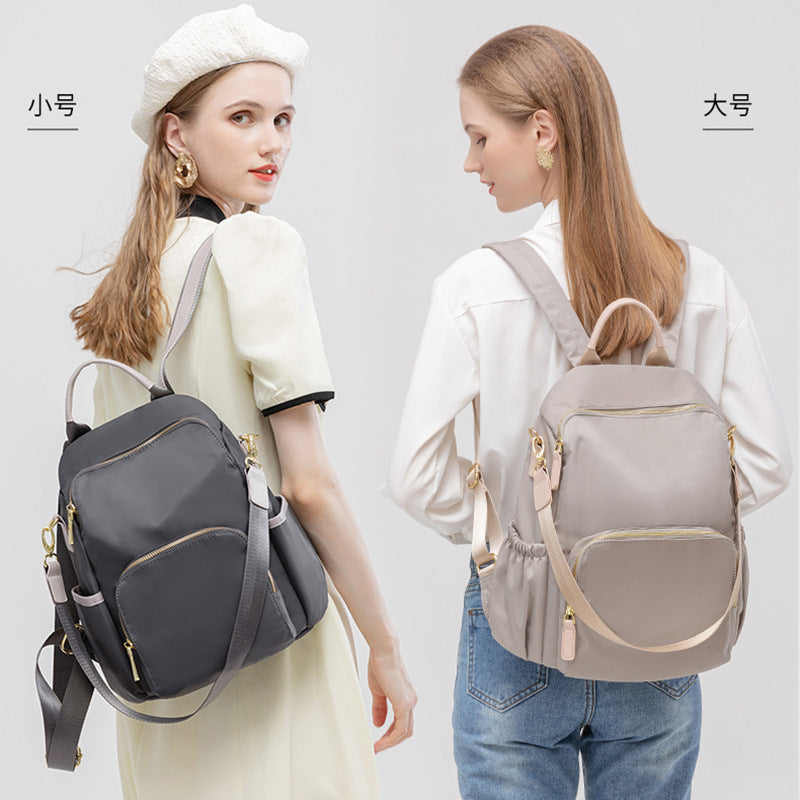 Anti-theft school bag Oxford cloth backpack women's bag 2023 new Korean version versatile fashion large capacity canvas small backpack