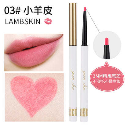 Factory direct selling automatic rotating lip liner waterproof nude makeup moisturizing long-lasting non-fading lipstick lipstick pen 