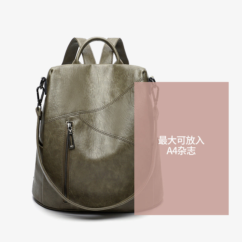 Korean style fashionable backpack for women, simple and easy to wear, 2023 autumn new product, large capacity anti-theft backpack, casual travel bag 