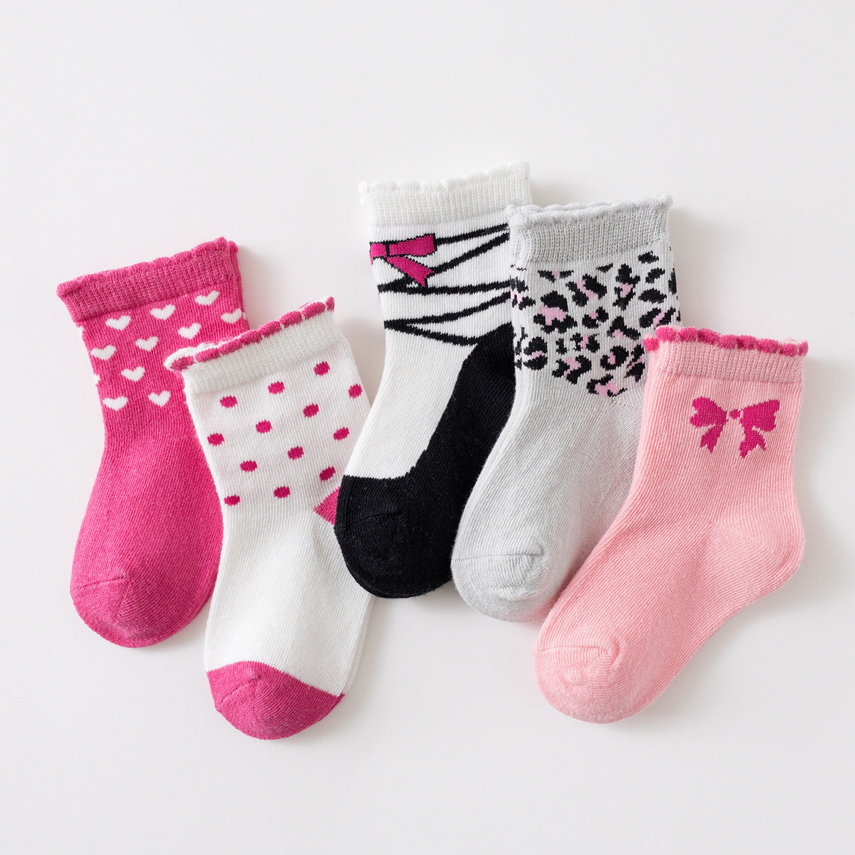 2023 Spring, Autumn and Winter New Product Cotton Floral Floral Cartoon Girls' Boys' Children's Socks Children's Socks Ready Stock Category A 